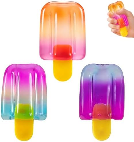Ice Cream Squishy Toy, Summer Sensory Stress Relief Squeeze Squishy, Popsicle Squishy for Easter Basket Stuffers, Party Favors, Anxiety Relief Everyone, Birthday Gift|B0GVCYMWFP