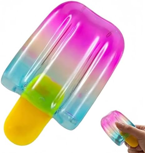 Ice Cream Squishy Toy, Summer Sensory Stress Relief Squeeze Squishy, Popsicle Squishy for Easter Basket Stuffers, Party Favors, Anxiety Relief Everyone, Birthday Gift|B0GVCYMWFP