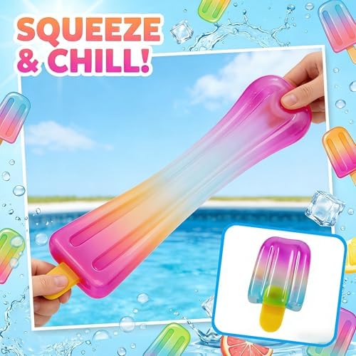 Ice Cream Squishy Toy, Summer Sensory Stress Relief Squeeze Squishy, Popsicle Squishy for Easter Basket Stuffers, Party Favors, Anxiety Relief Everyone, Birthday Gift|B0GVCYMWFP