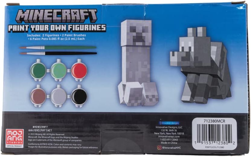Minecraft Paint Your Own Figurines Arts and Crafts Set for Boys Girls