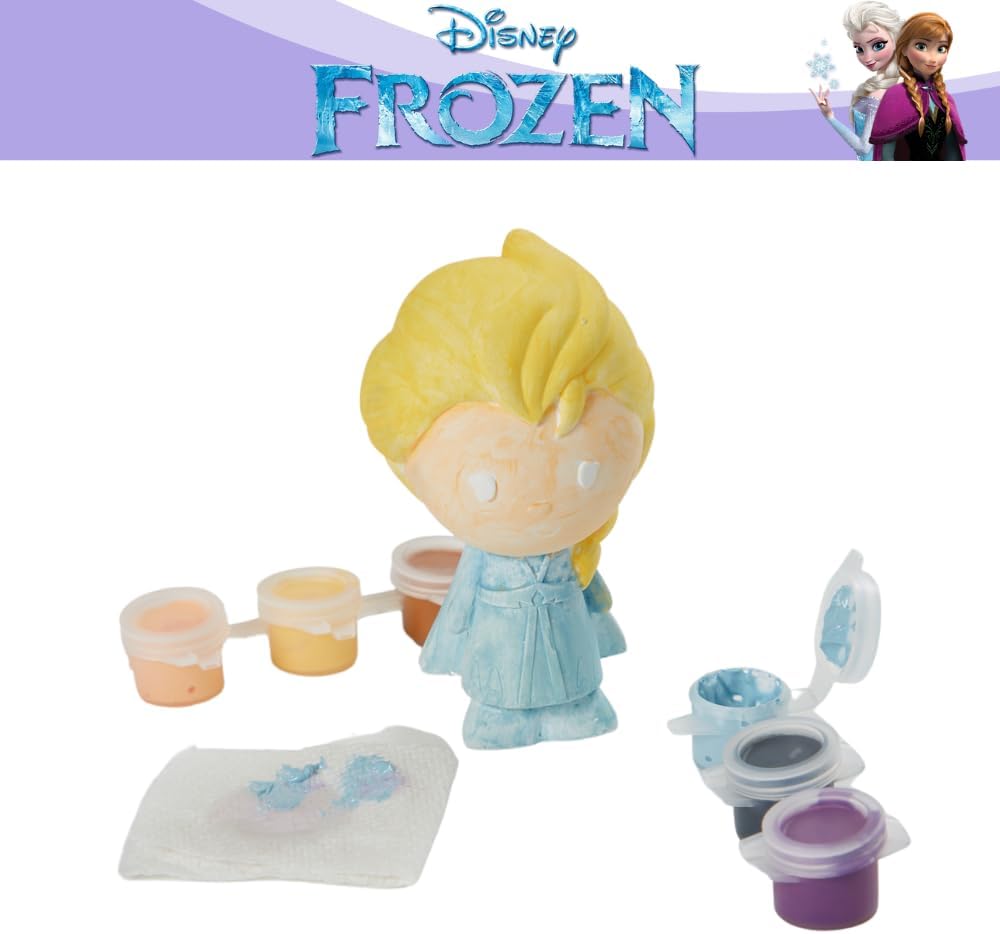 Disney Frozen DIY Paint Your Own Figurines Arts and Crafts Set for Girls - Elsa & Anna