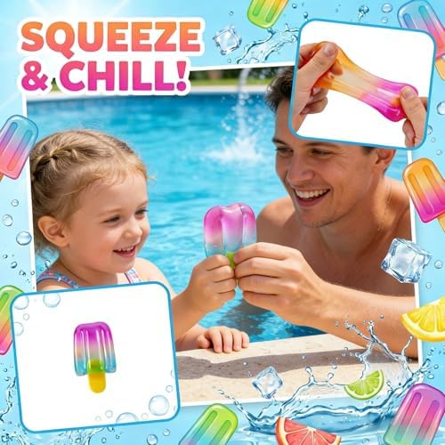 Ice Cream Squishy Toy, Summer Sensory Stress Relief Squeeze Squishy, Popsicle Squishy for Easter Basket Stuffers, Party Favors, Anxiety Relief Everyone, Birthday Gift|B0GVCYMWFP