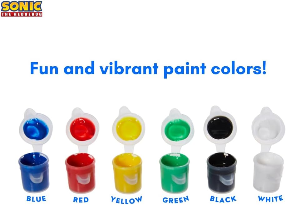 The Hedgehog Canvas Paint Set for Kids with 3 Canvases, Acrylic Paint, Paintbrush, & Easel