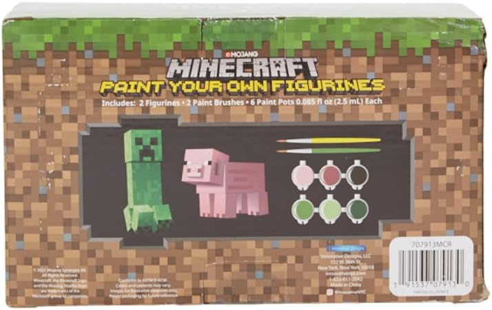 Minecraft Paint Your Own Figurines Arts and Crafts Set for Boys and Girls