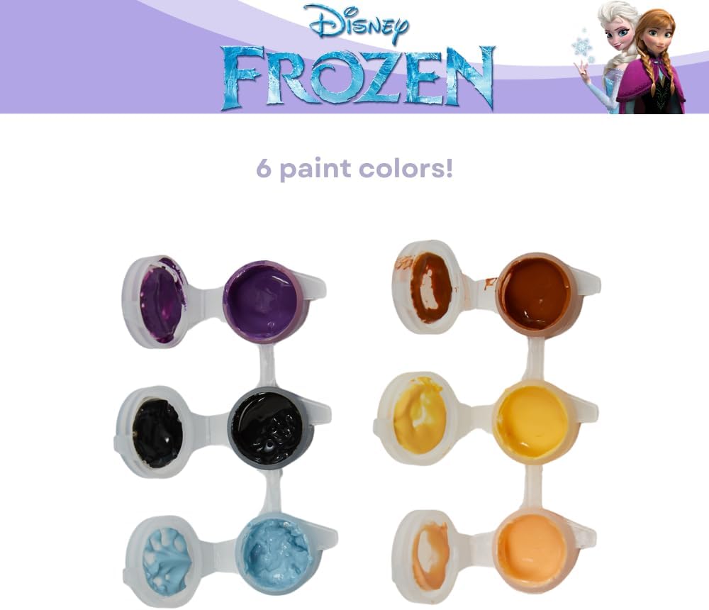 Disney Frozen DIY Paint Your Own Figurines Arts and Crafts Set for Girls - Elsa & Anna