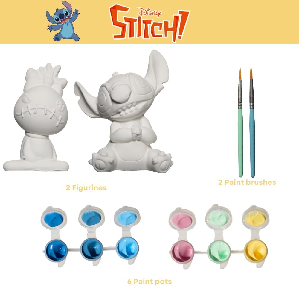 Disney Stitch DIY Paint Your Own Figurines Arts and Crafts Set for Boys and Girls