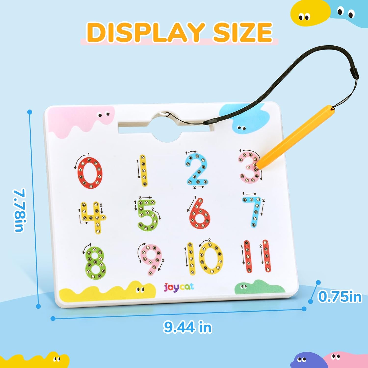 Double-Sided Magnetic Number Tracing Board - 2-in-1 Numbers 1-20 Writing Toys for Toddlers & Kids, Preschool Math Manipulatives, Kindergarten Educational Learning Gifts for 3-5 Year Olds