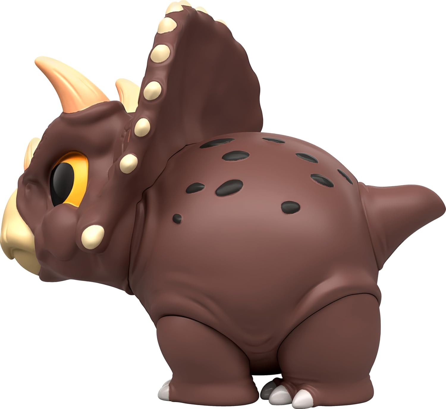 Jurassic World Bite Club Dinosaur Action Figure & Accessory, Triceratops Chubby-Stylized Toy Collectible