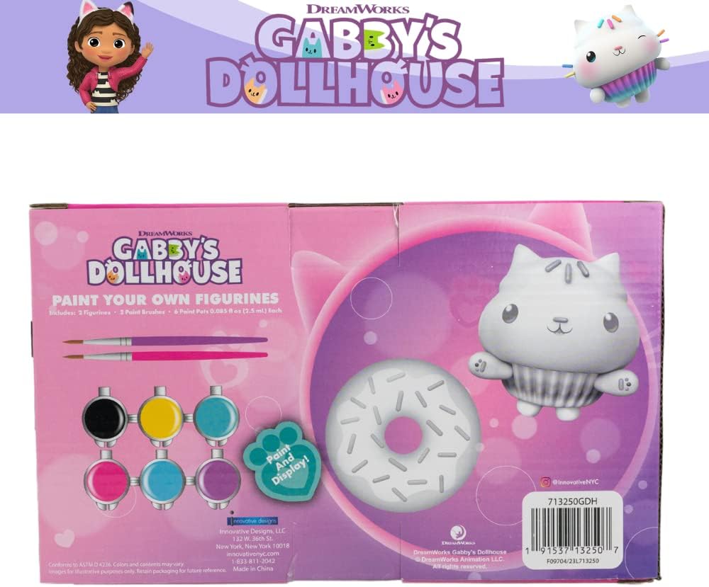 Gabby’s Dollhouse DIY Paint Your Own Figurines Arts and Crafts Set for Girls