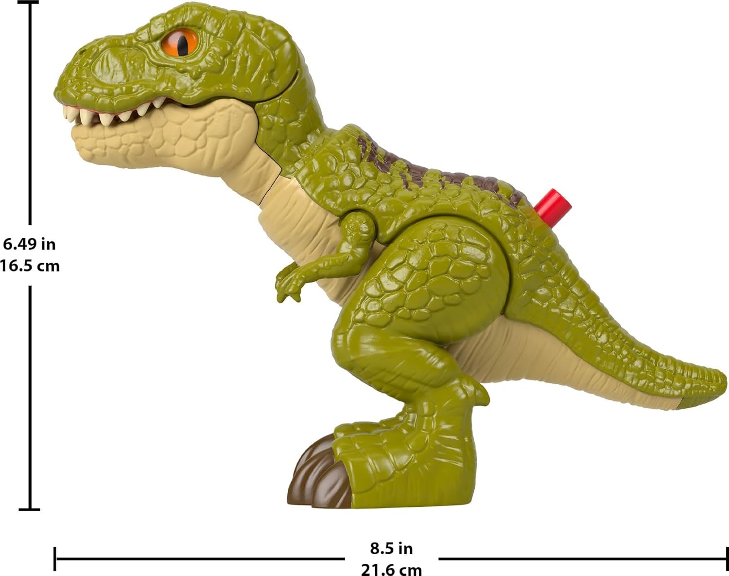 Imaginext Jurassic World Dinosaur Action Figure with Kid-Activated Motion, 8-inch Tyrannosaurus Rex Dino Toy