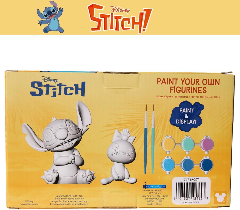 Disney Stitch DIY Paint Your Own Figurines Arts and Crafts Set for Boys and Girls