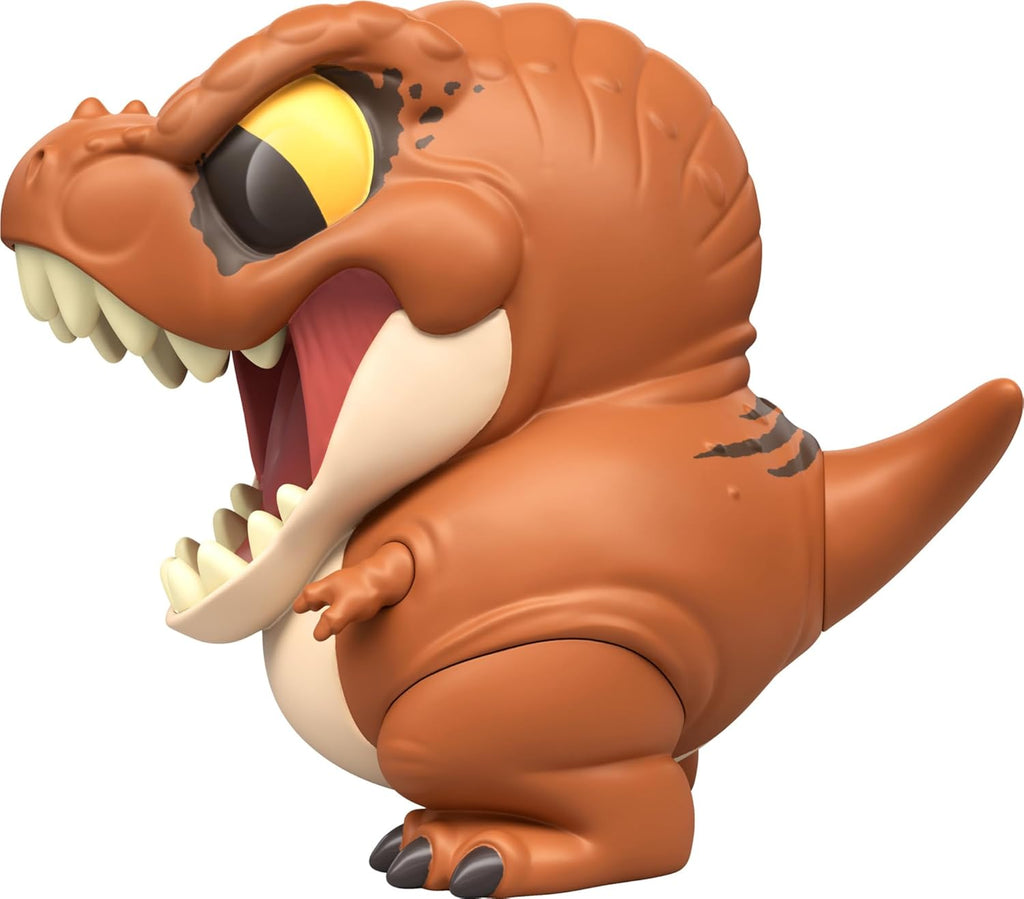 Jurassic World Bite Club Dinosaur Action Figure & Accessory, Tyrannosaurus Rex Chubby-Stylized Toy Collectible