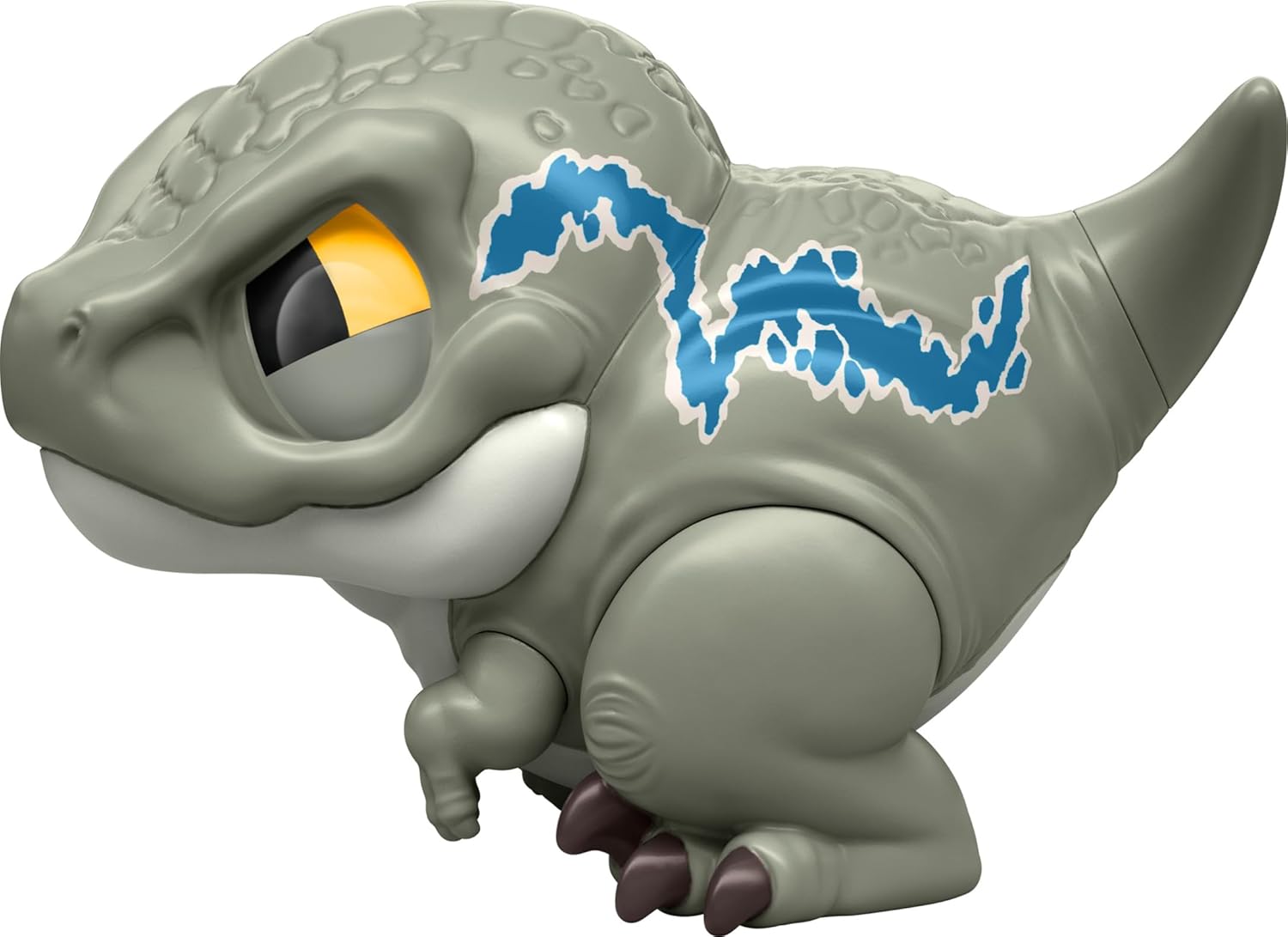 Jurassic World Bite Club Dinosaur Action Figure & Accessory, Velociraptor 'Blue' Chubby-Stylized Toy Dino Collectible