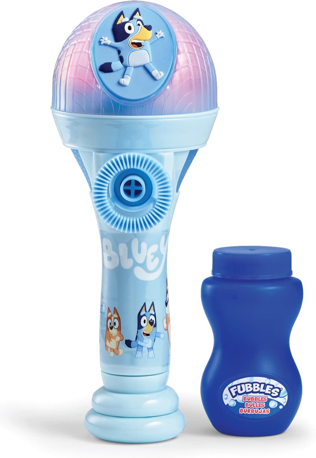 Dance Mode Bubble Machine and Toy Microphone | Bluey Toy for Baby, Toddlers and Kids | Includes Bubble Solution