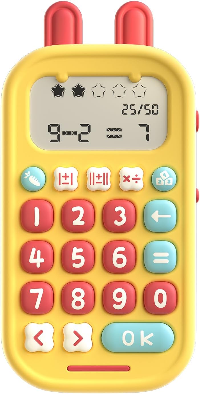 Math Games for Kids Ages 5-12, Portable Math Toys for Practicing Addition, Subtraction, Multiplication and Division, Fun Educational Toy with 5 Modes, 19 Math Games, and 50K Math Questions