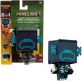 Minecraft Flippin’ Figs Figures with 2-in-1 Fidget Play, 3.75-in Scale, Large Heads & Pixelated Design (Characters May Vary)