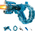 Mechanical Transforming Electric Water 𝙂𝙪𝙣 for Kids Adults,Electric water 𝙗laster with Strobe Lights,Long Range & Mechanical Deformation, Outdoor Water Game Gift Boys Girls (Blue)