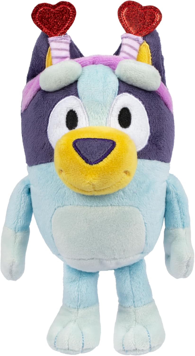 2-Pack Smoochy Kiss Valentine’s Day Plush Bingo. 2 Episode-Themed Figures with Moving Arms & Love Letter Accessory, 2.5-3" Poseable Toys for Kids. Recreate Moments from The Show.