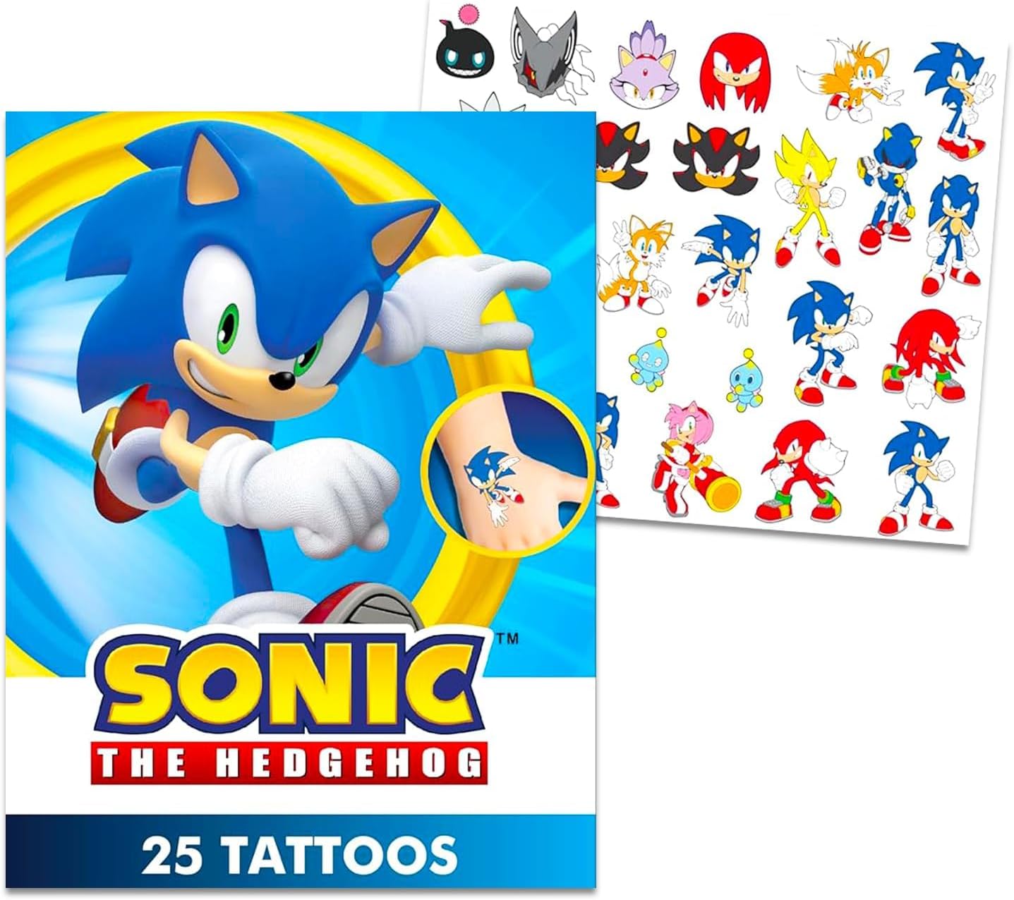 The Hedgehog Drawing and Painting Set for Boys - Sonic Gift Bundle with Coloring Book, Coloring Utensils, Watercolor Paints, Stickers, Tattoos, More | Sonic Crafts for Kids