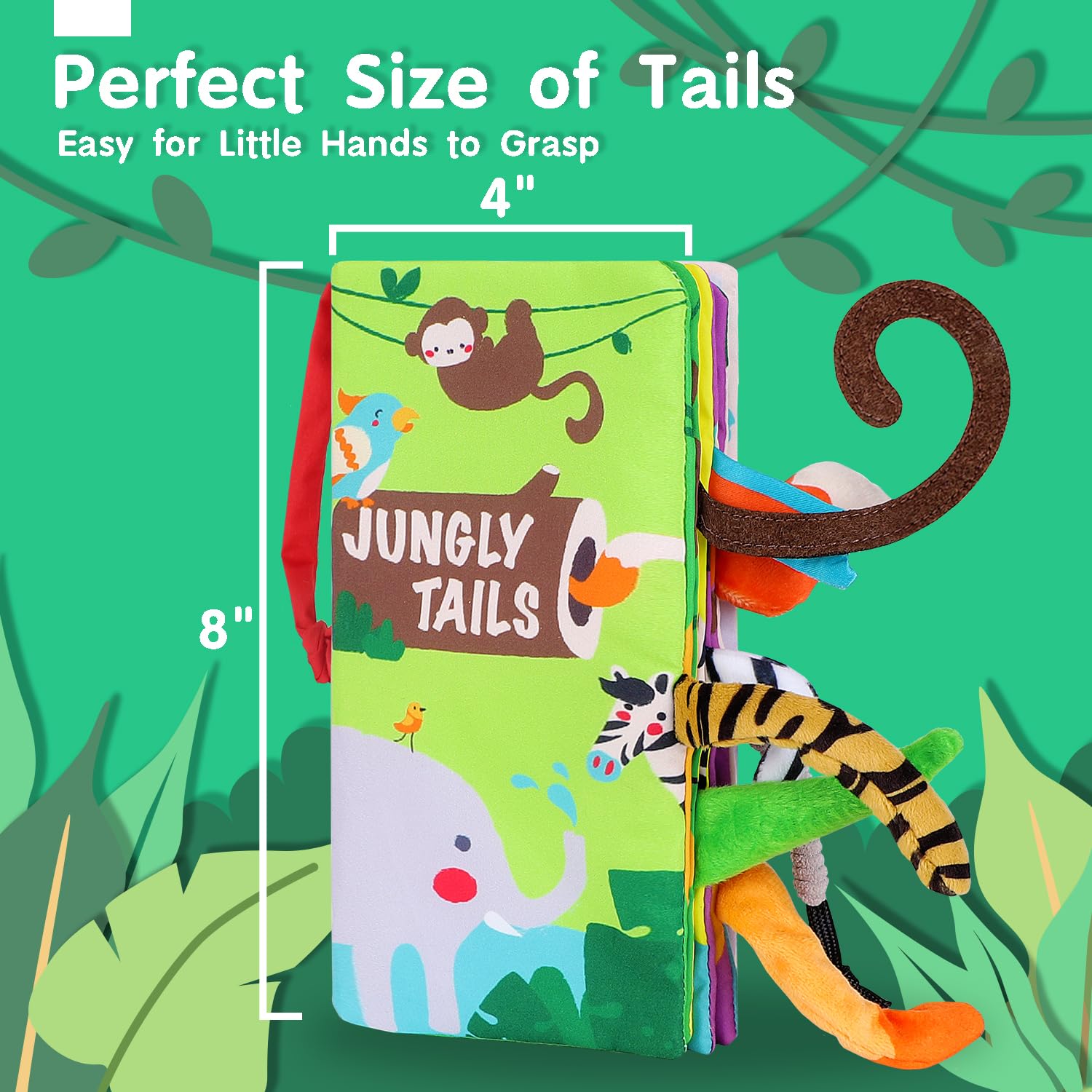 Books Toys, Touch and Feel Crinkle Cloth Book for Infant Baby 0-3-6-12-18 Months, Early Development Interactive Stroller Soft Toys, Newborn Gifts for Boys Girls