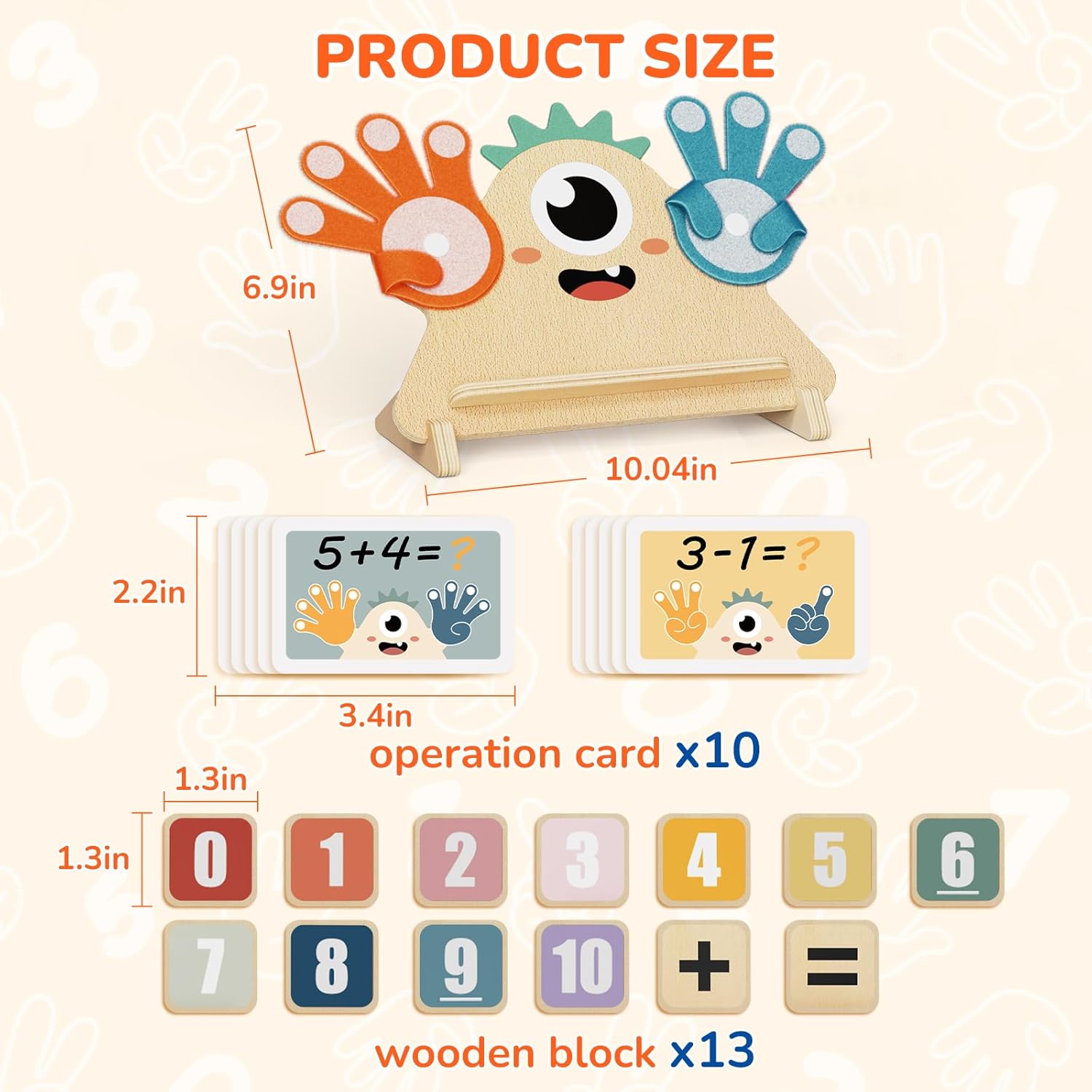Toys for 3 4 5 Year Old, Preschool Learning Toys for Toddlers, Finger Math Number Counting Blocks for Kids, Educational Math Manipulatives for Boys Girls Birthday Gifts