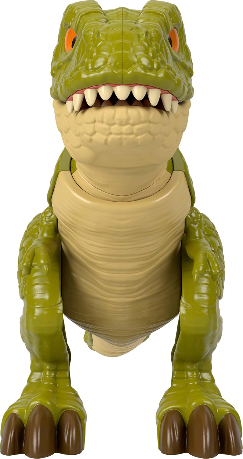 Imaginext Jurassic World Dinosaur Action Figure with Kid-Activated Motion, 8-inch Tyrannosaurus Rex Dino Toy