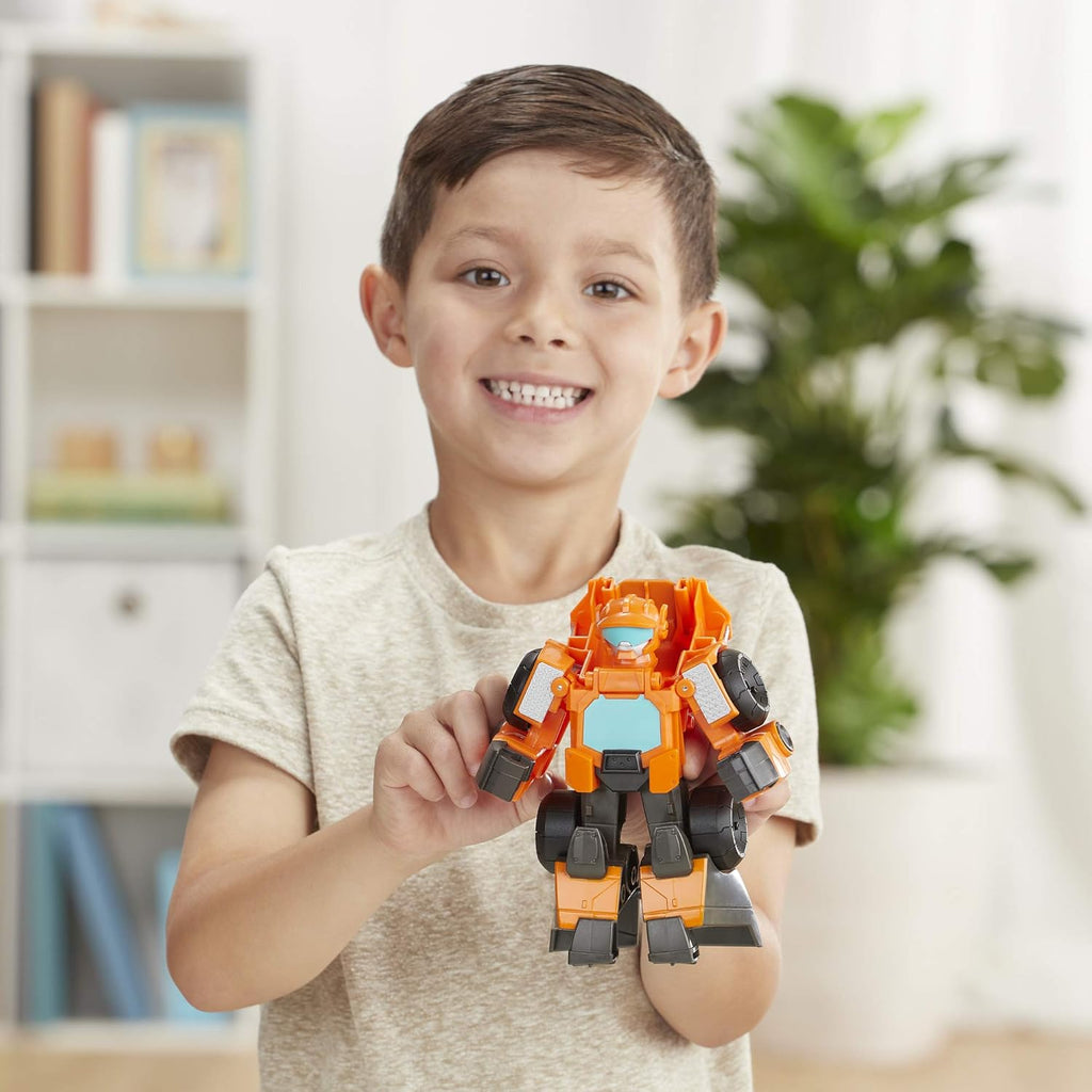 Transformers Playskool Heroes Rescue Bots Academy Wedge The Construction-Bot Converting Toy Robot, 6-Inch Collectible Action Figure for Kids Ages 3 and Up (Amazon Exclusive)