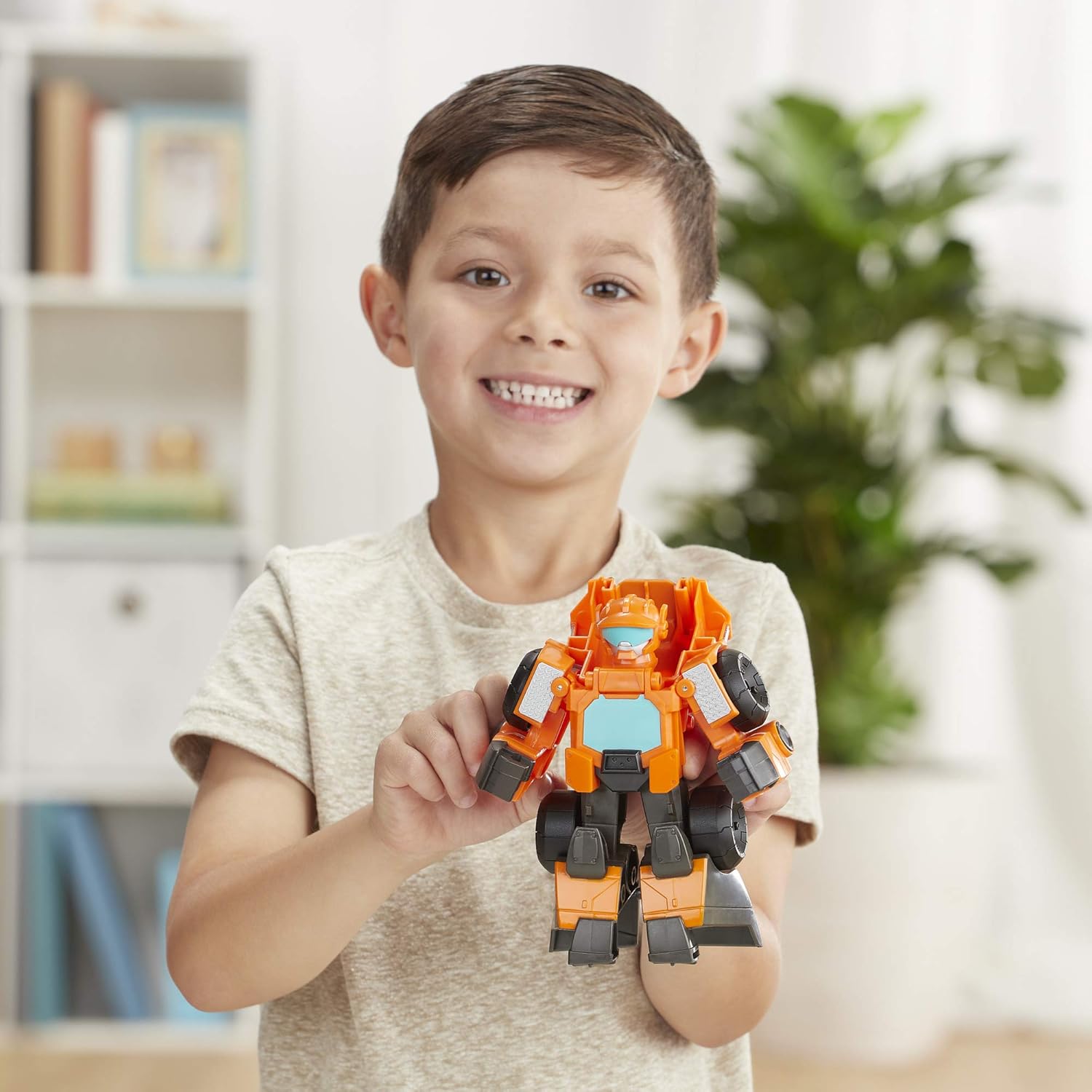 Transformers Playskool Heroes Rescue Bots Academy Wedge The Construction-Bot Converting Toy Robot, 6-Inch Collectible Action Figure for Kids Ages 3 and Up (Amazon Exclusive)