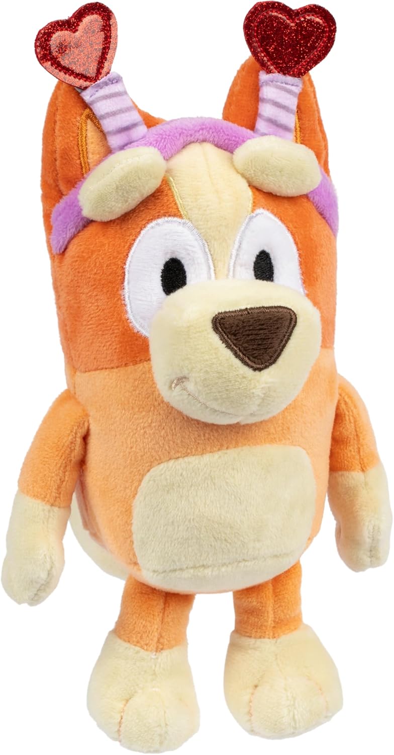 2-Pack Smoochy Kiss Valentine’s Day Plush Bingo. 2 Episode-Themed Figures with Moving Arms & Love Letter Accessory, 2.5-3" Poseable Toys for Kids. Recreate Moments from The Show.