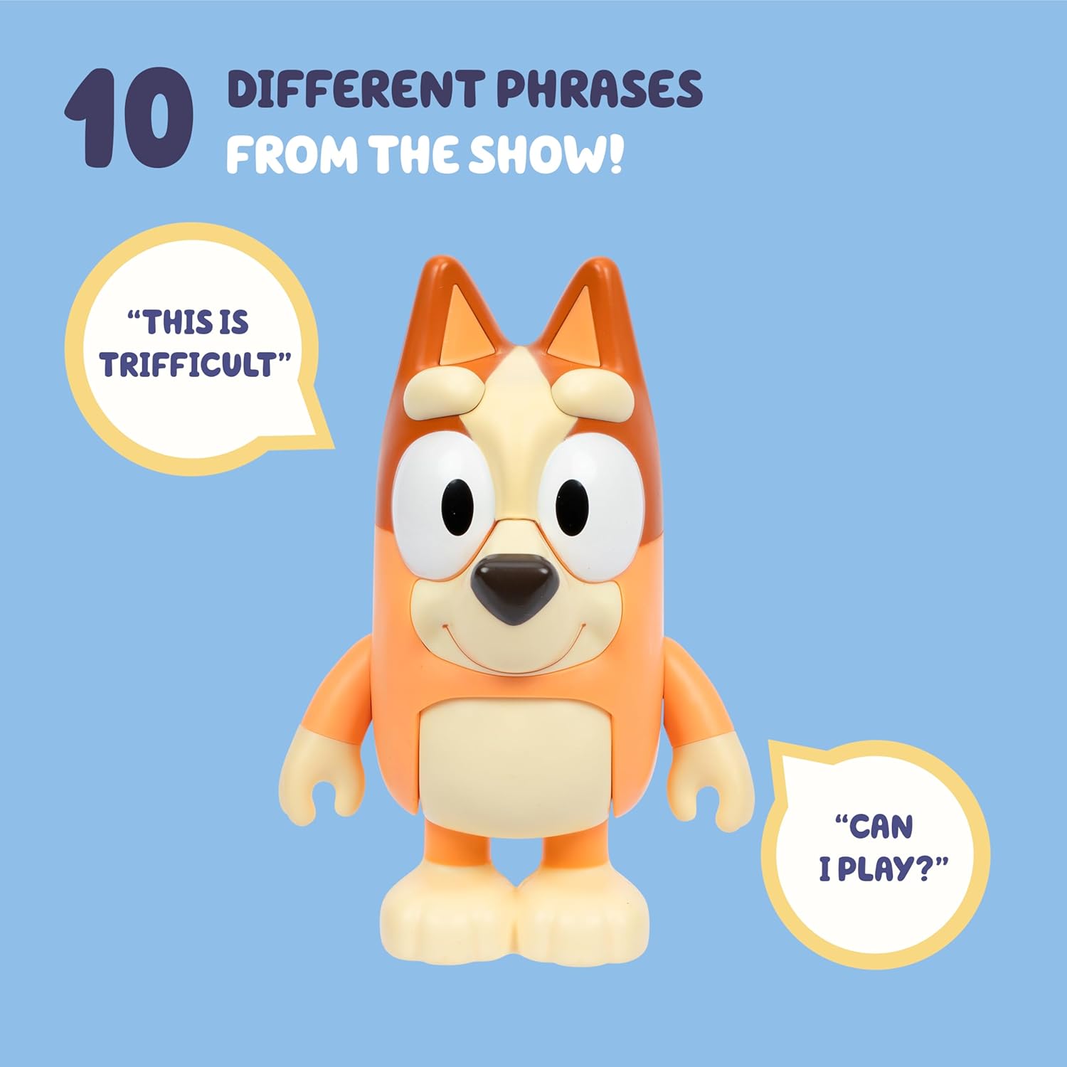 Talking Bingo Chat Mates Toy, Articulated, Talking Kids Toy with 10 Iconic Phrases, Interactive Play Figure Toys for Kids, Ages 3+