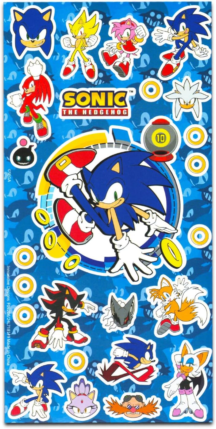 the Hedgehog Coloring Book for Kids Ages 4-8 - Bundle with Sonic and Shadow Coloring Pages, Activities, Games Plus Sonic Stickers, More | Sonic Activity Book Set for Boys