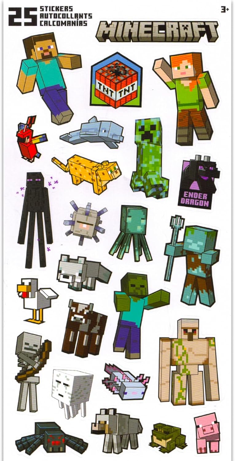 Minecraft Paint Your Own Figurines Set - Bundle with DIY Painting Set Featuring Minecraft, & More | Minecraft Painting Kit for Kids