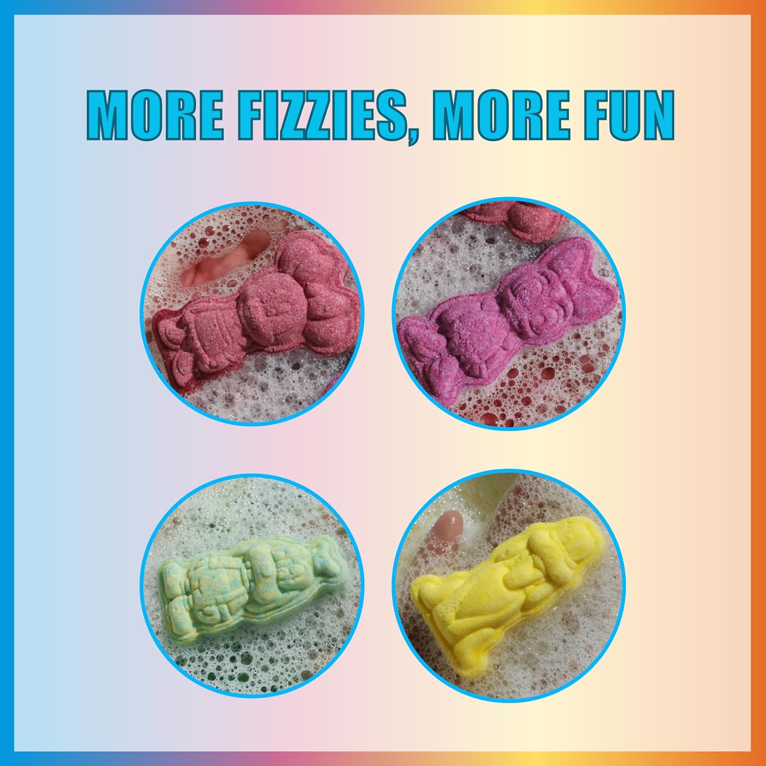 Mickey Minnie and Friends Bubblegum Scented Bath Bombs - Ages 3+ Character Molded Bath Bombs – Fun & Bright Colors by Townley Girl