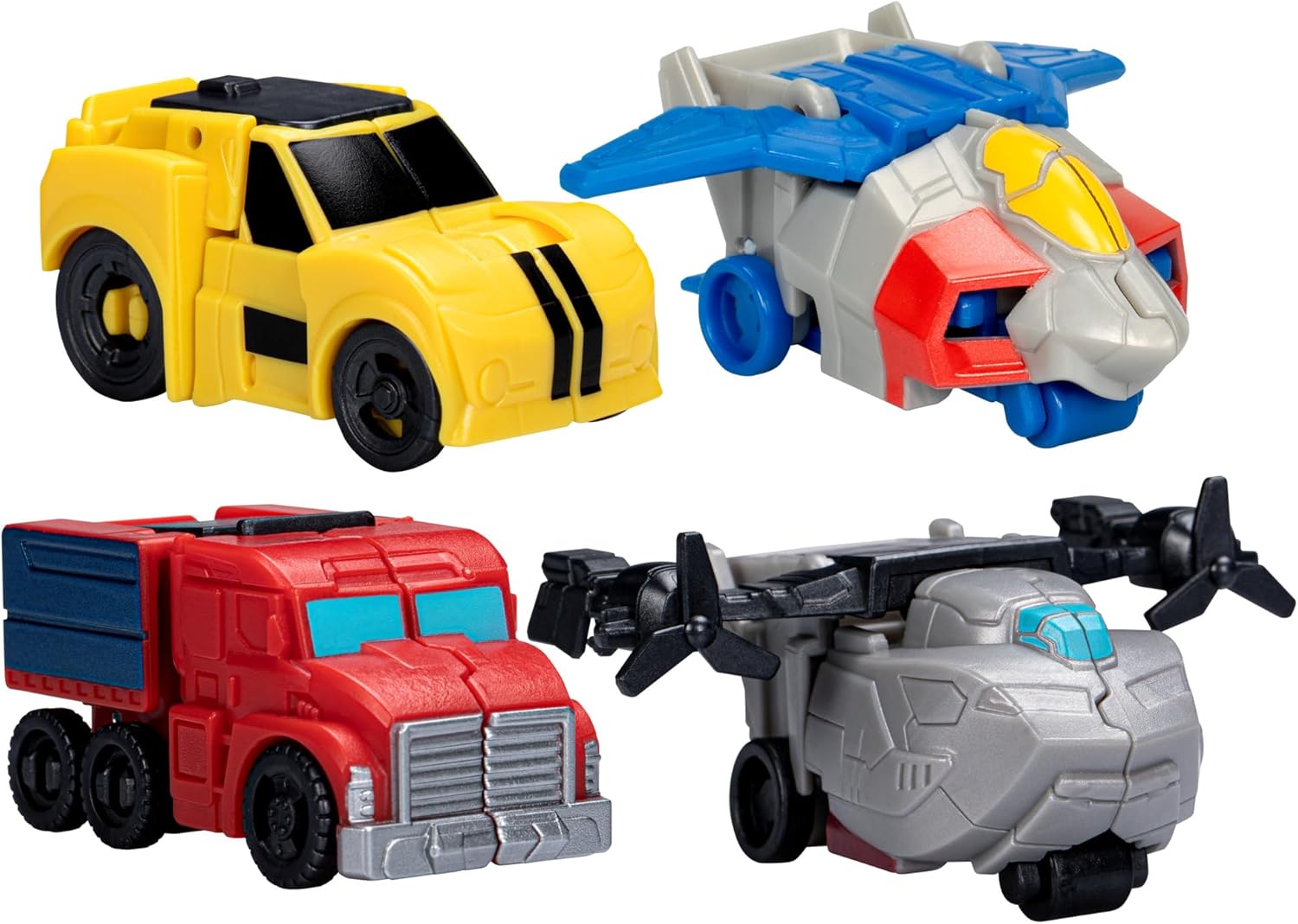 EarthSpark Tacticon Bundle, Set of 4 Mini Robot Action Figures, Converts in 1 Step, Interactive Fidget Toys for Boys and Girls Ages 6 and Up (Amazon Exclusive)