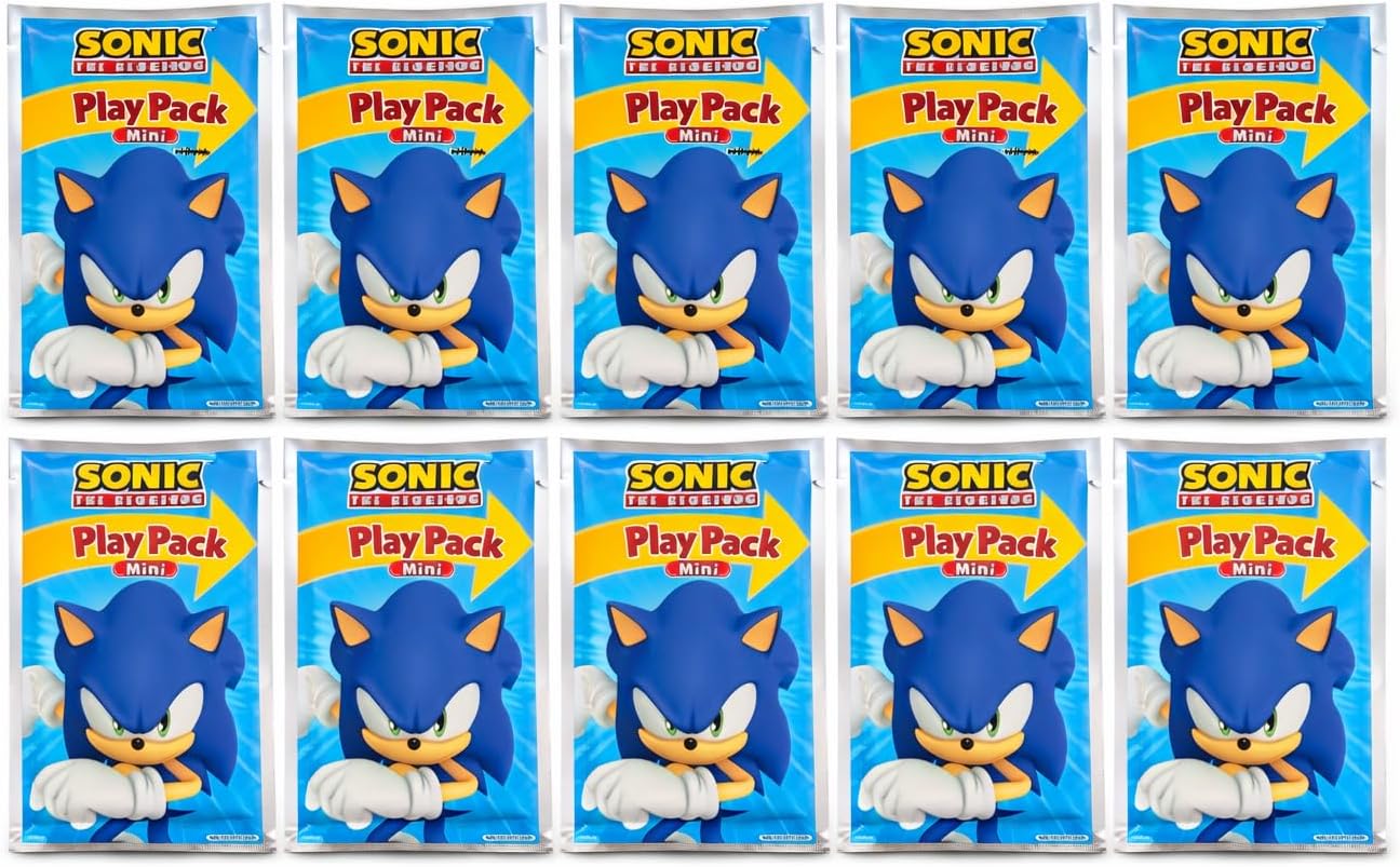 c the Hedgehog Play Packs | Sonic Party Favors | Sonics Coloring Pad, 2 Mini Crayons, and a Sticker | Officially Licensed | 10-Pack Goodie Bags