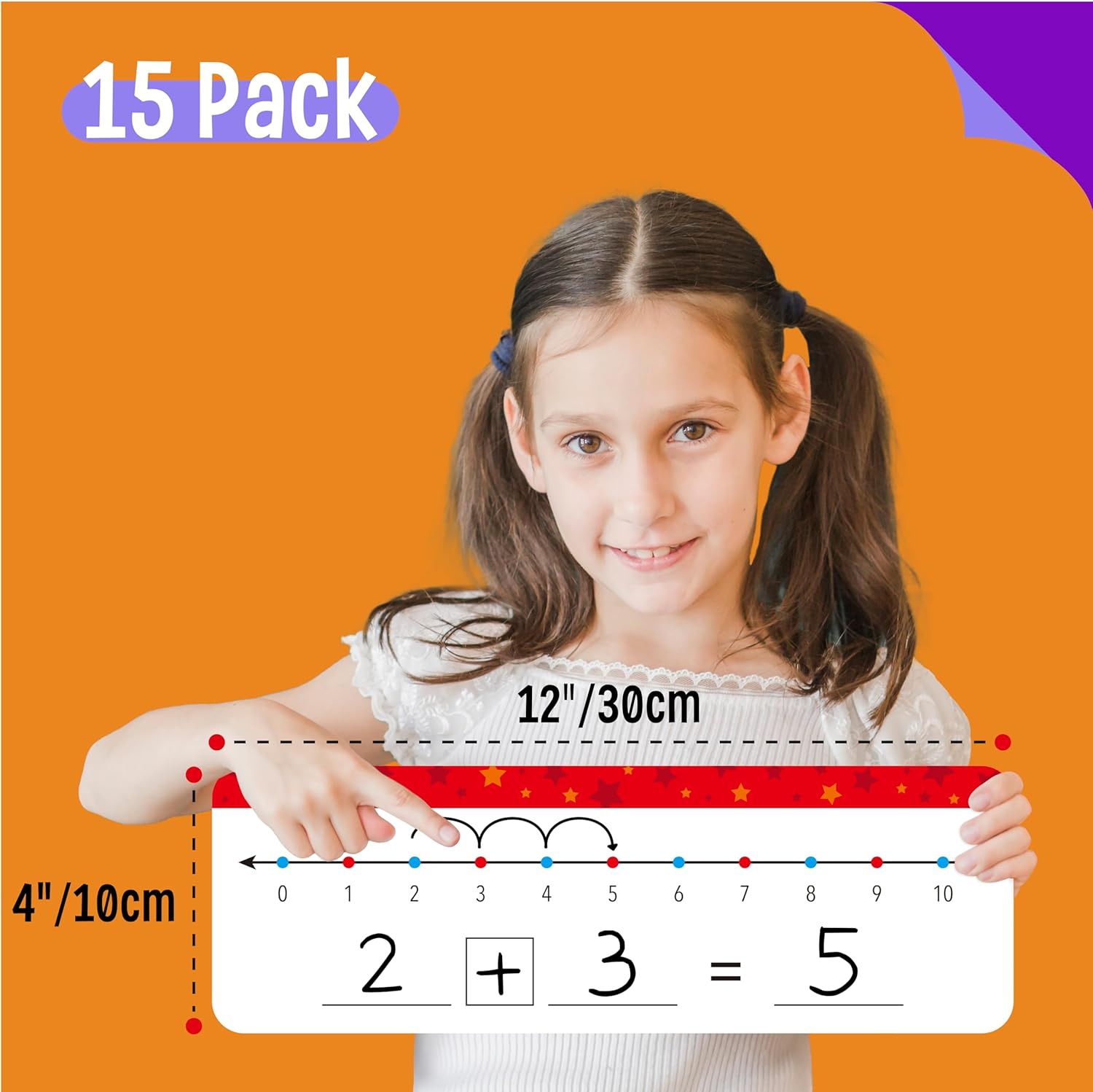 15 PCS Number Line Dry Erase Boards, Double Sided Writable and Erasable Board-0-10 on One Side & 0-20 on Other Side Math White Board for Kids, Students, Classroom and Home