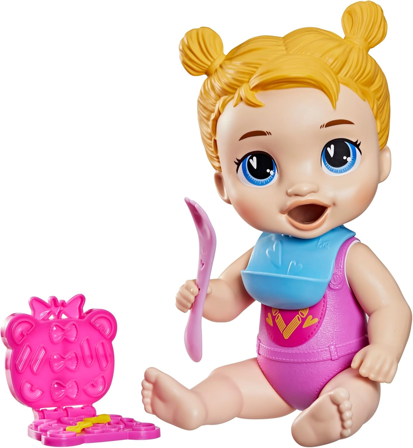 Dinnertime Creations, Blonde Hair Doll with Play Food Accessories, 11 inches, Toys for 3+ Year Old Girls and Boys