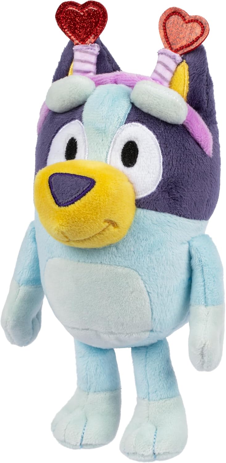 2-Pack Smoochy Kiss Valentine’s Day Plush Bingo. 2 Episode-Themed Figures with Moving Arms & Love Letter Accessory, 2.5-3" Poseable Toys for Kids. Recreate Moments from The Show.