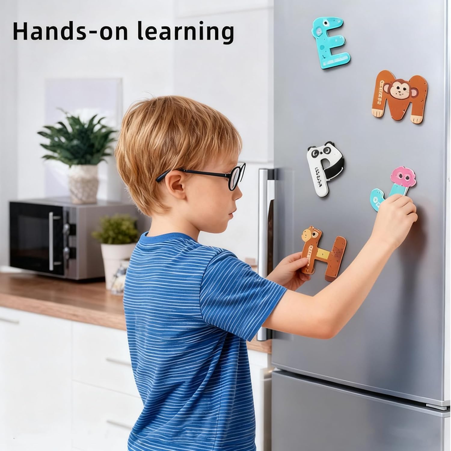 26 PCS Magnetic Letters, Cute Animal Alphabet ABC for Fridge,Uppercase Refrigerator Cute Animal Alphabet ABC for Fridge Colorful Uppercase Animals Toys Set Educational Spelling Learning Games for Kids