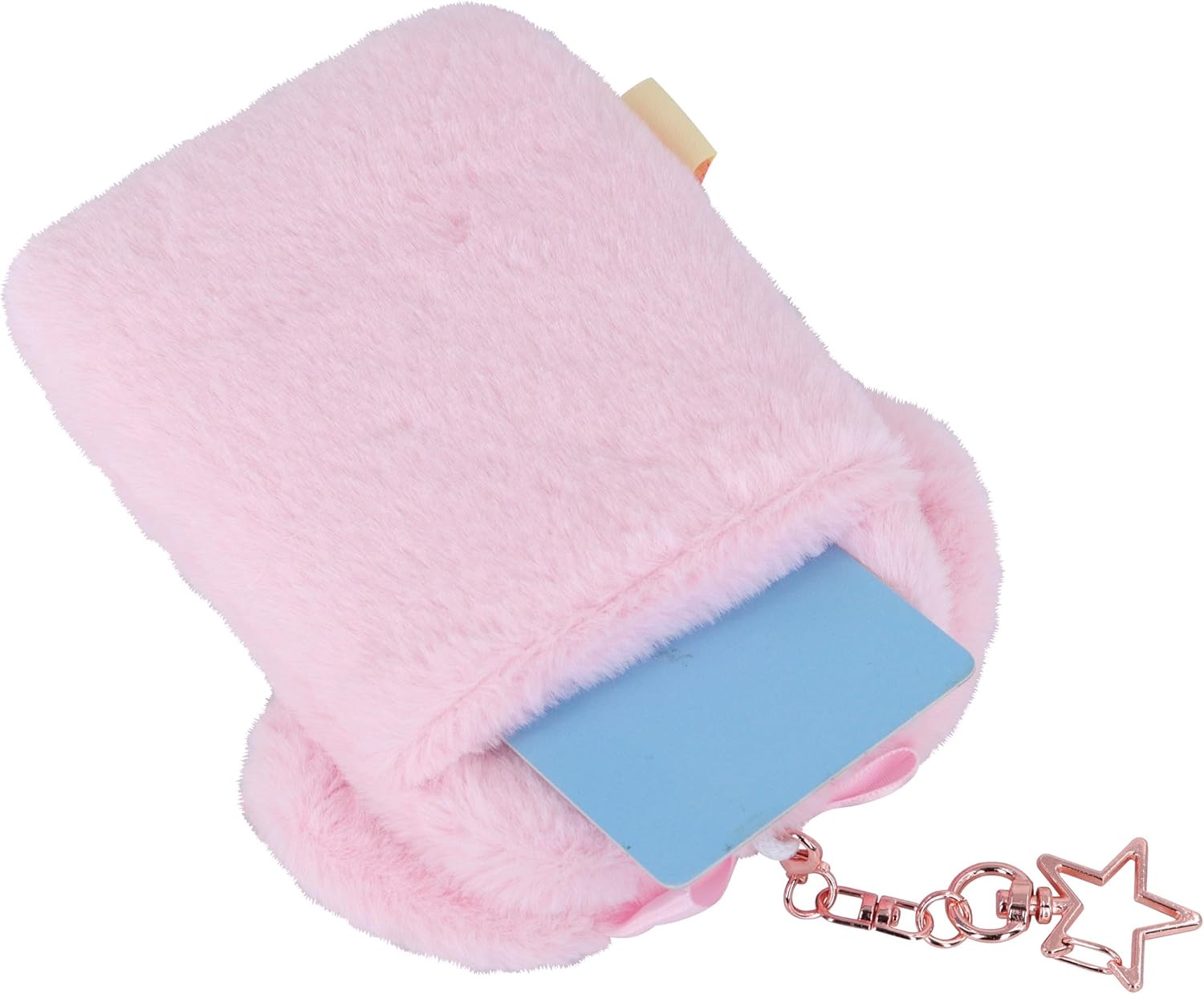 Anime Melody Women Girls Plush Photocard Holder with Keychain Cute Cartoon Photo Card Holder ID Credit Band Card Protector Stainery