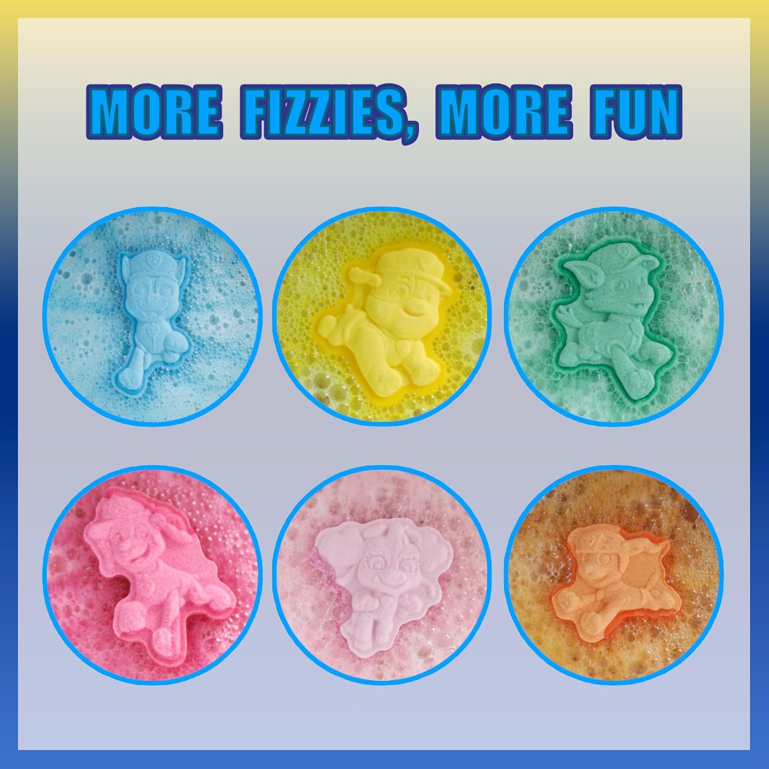 6 Pack Cucumber Melon Scented Bath Bombs Non-Toxic Character Molded Bath Bombs Fun and Bright Colors Great for Birthday Gifts, Stocking Stuffers, Slumber by Townley Girl