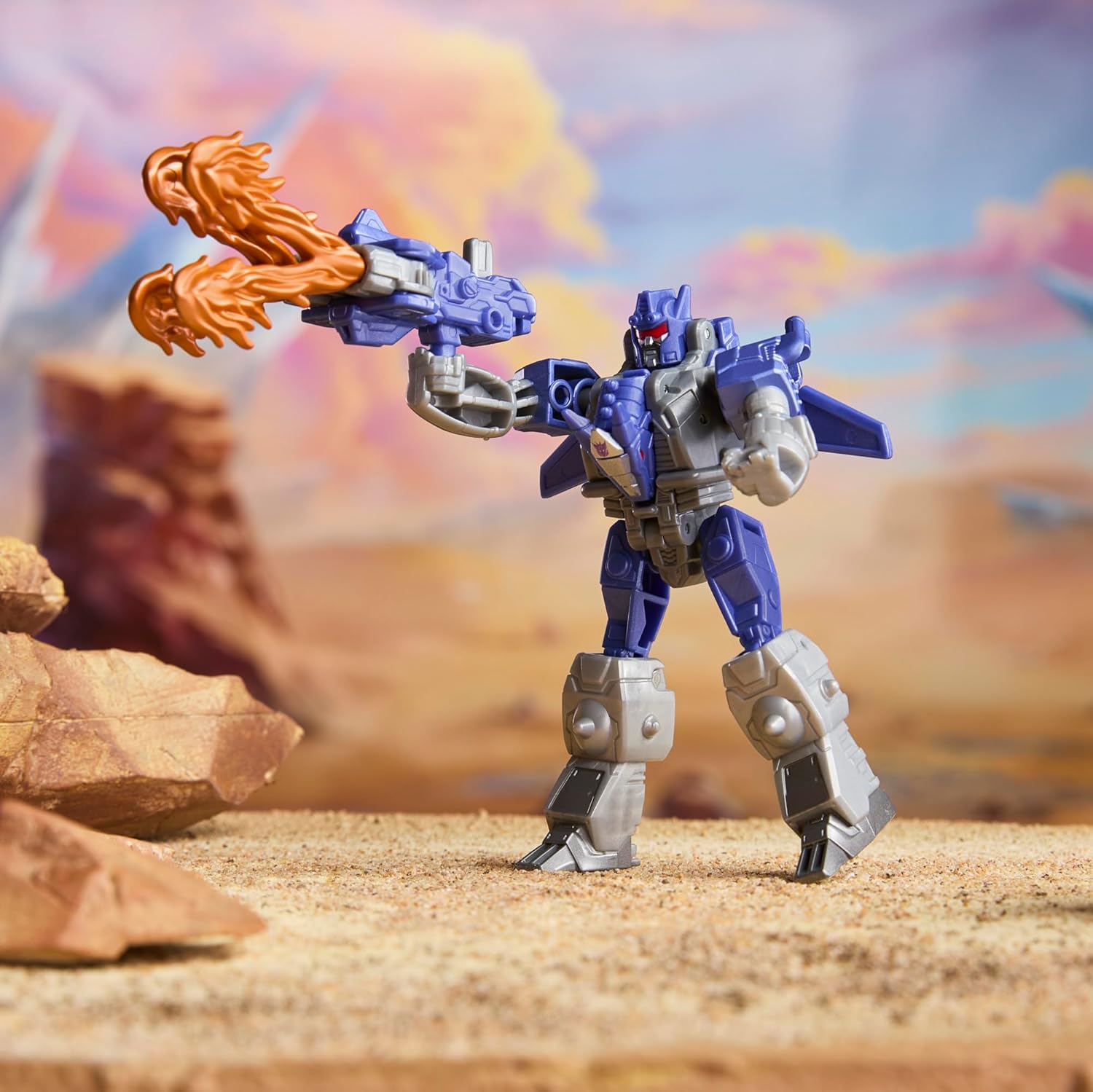 CYBERWORLD Galvatron Armored Cyber Changers 4-Inch Action Figure, Quick Change to Dragon Mode, Robot Toys for Boys and Girls 6 and Up