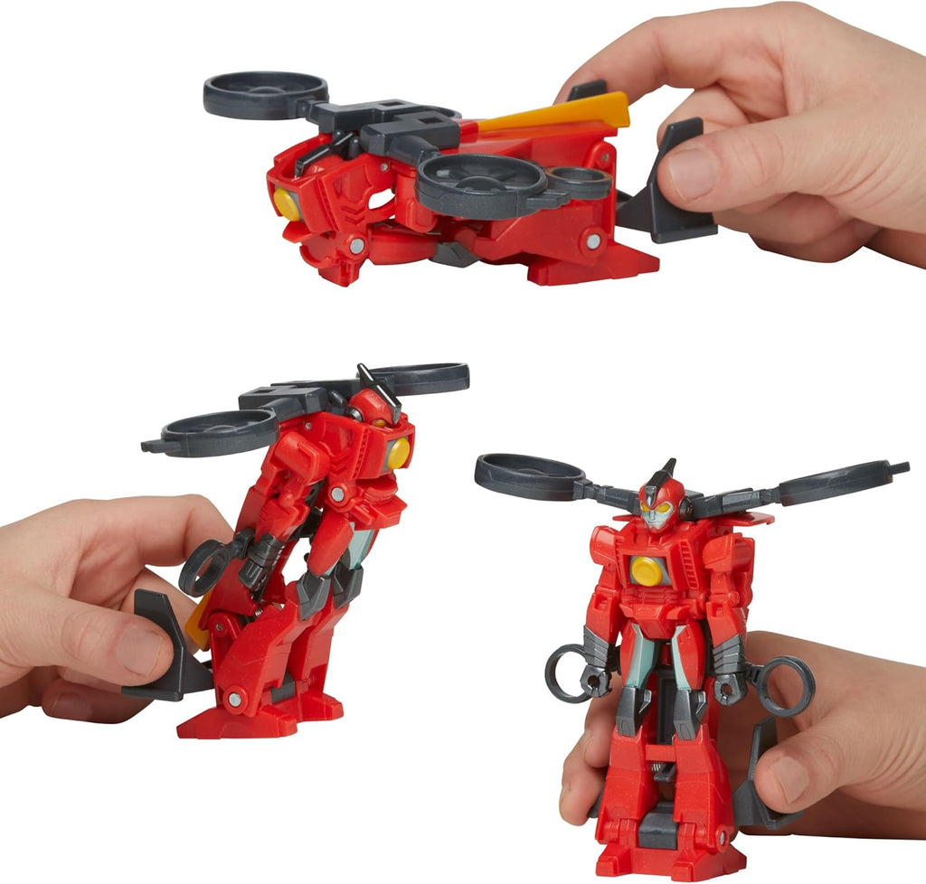 Transformers EarthSpark 1-Step Smash Changers Terran Twitch 4-Inch Action Figure, Robot Toys for Boys and Girls 6 and Up