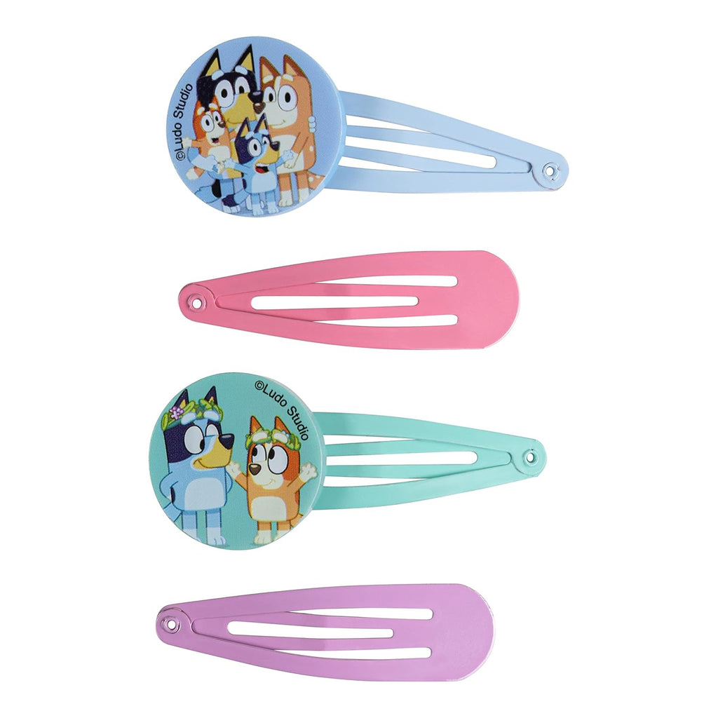 Her Bluey Girls 20 Piece Accessory Set with 3 Barrettes, 4 Snap Hair Clips, 5 Elastics and 8 Terry Ponies- Ages 3+