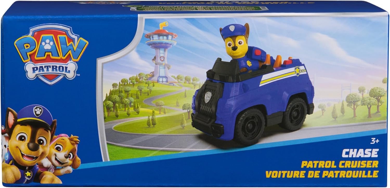 Chase’s Patrol Cruiser, Toy Car with Collectible Action Figure, Sustainably Minded Kids Toys for Boys & Girls Ages 3 and Up