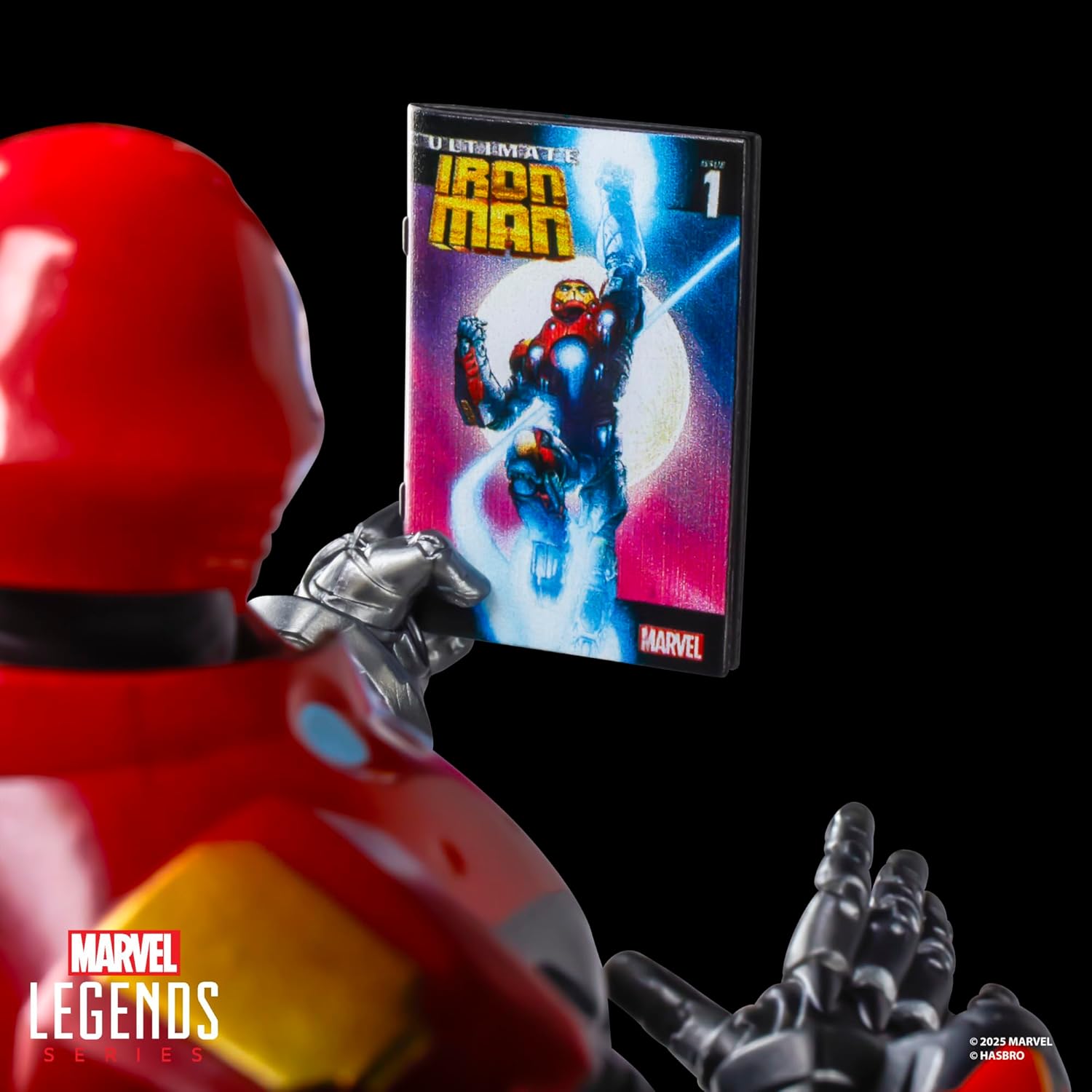 Series Ultimate Iron Man, Comics-Inspired Collectible 6-Inch Scale Action Figure with Character-Sized Comic Accessory