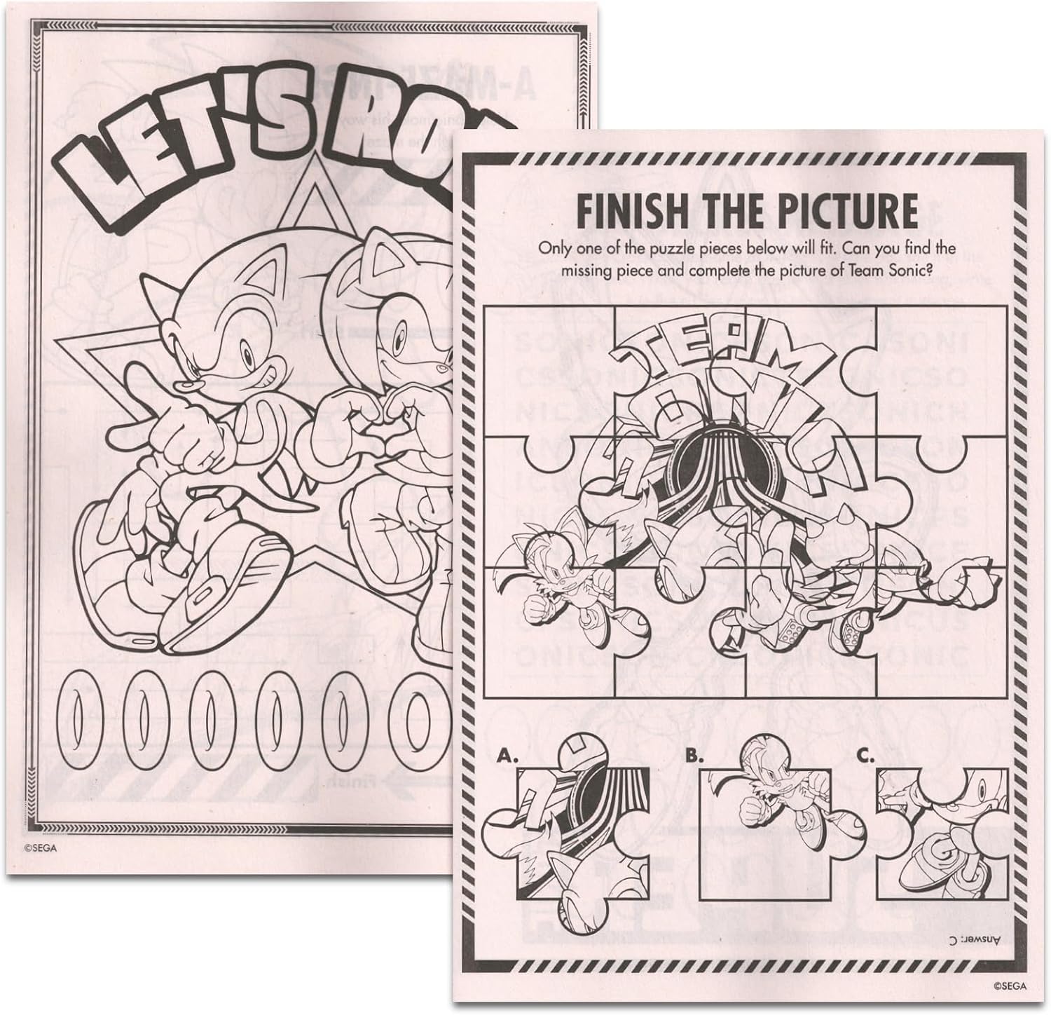 the Hedgehog Coloring Book for Kids Ages 4-8 - Bundle with Sonic and Shadow Coloring Pages, Activities, Games Plus Sonic Stickers, More | Sonic Activity Book Set for Boys