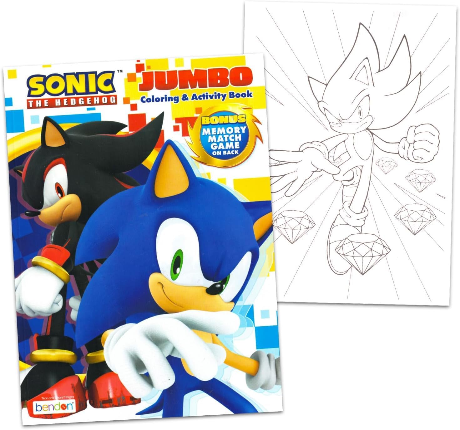 the Hedgehog Coloring Book for Kids Ages 4-8 - Bundle with Sonic and Shadow Coloring Pages, Activities, Games Plus Sonic Stickers, More | Sonic Activity Book Set for Boys