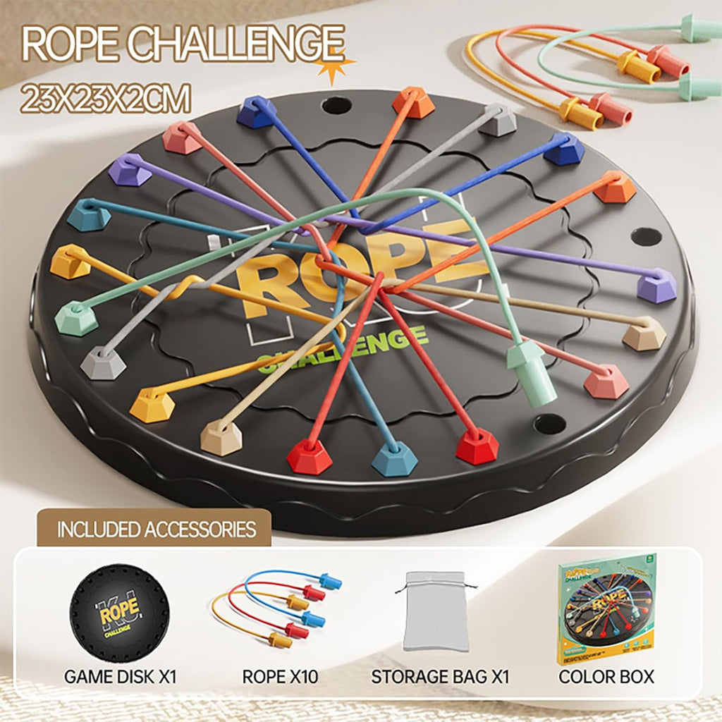 Untangling Puzzle Game, Educational Strategy Board Game for Kids & Adults, Family Travel Party Games with Multi-Level Challenges, Gifts for All Ages(Manual on Box)
