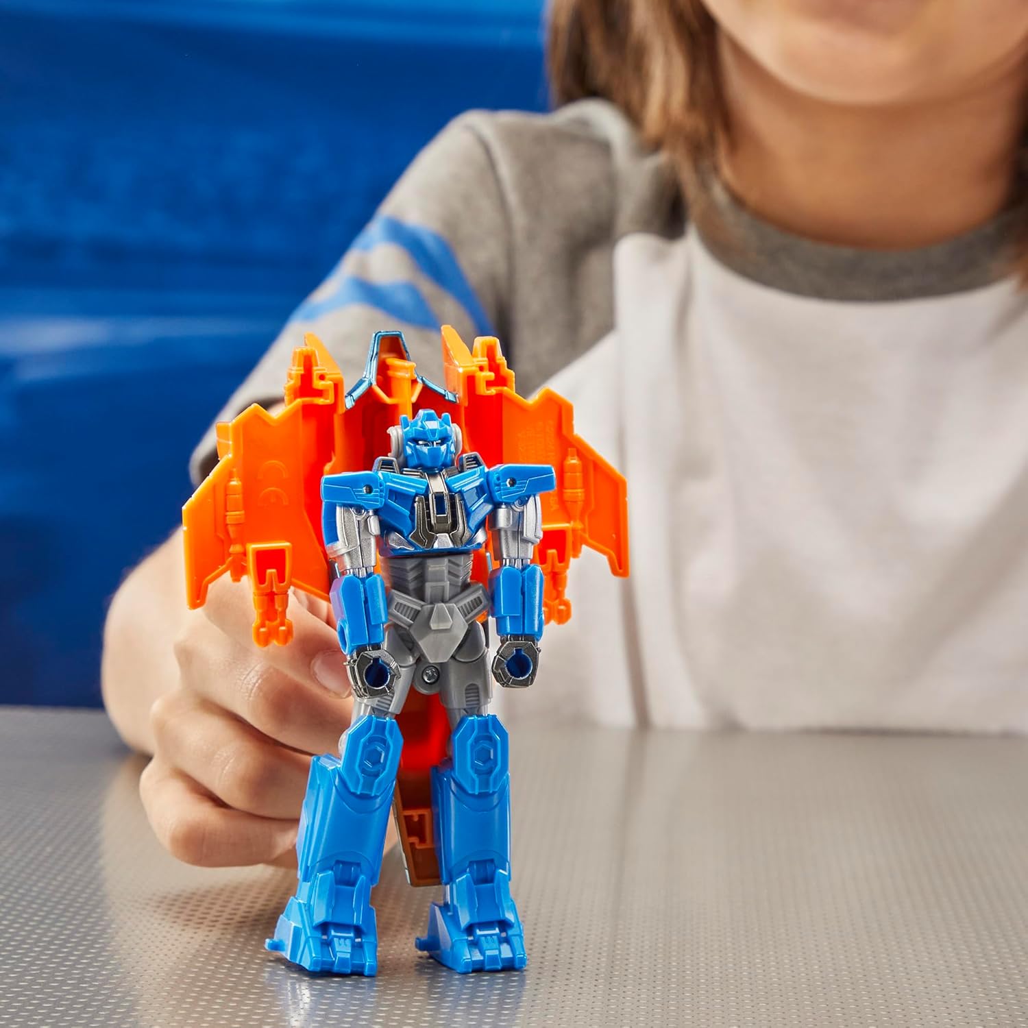 One Robot Battlers Sentinel Prime, 4.5-Inch Robot Action Figure, Interactive Toys for Boys and Girls Ages 6 and Up
